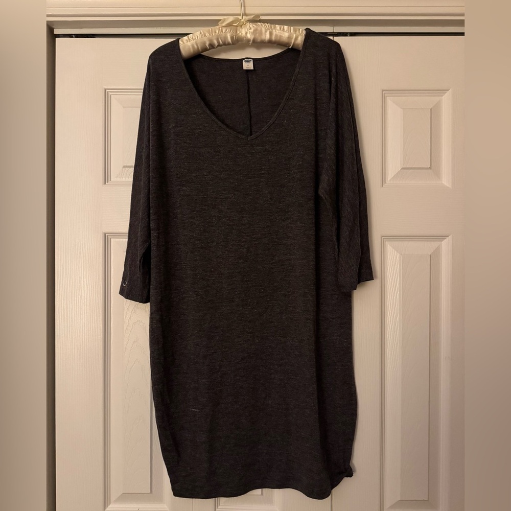 Gray sweater dress